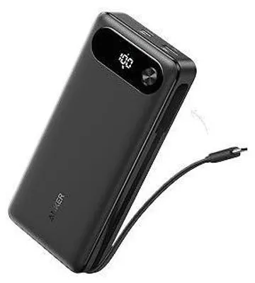 Produktbild von Anker Powerbank (20K, 87W, Integriertes USB-C Kabel) Schwarz