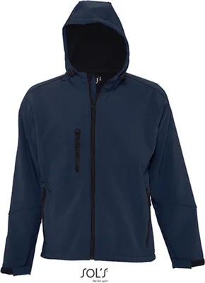 Produktbild von SOLs 46602 | Hooded Softshell Jacket Replay - Farbe: French Navy - Größe: XL