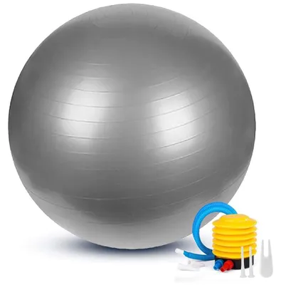 Obrázek produktu pro Gymnastický míč, 65 cm, šedý, vhodný pro pilates a jógu