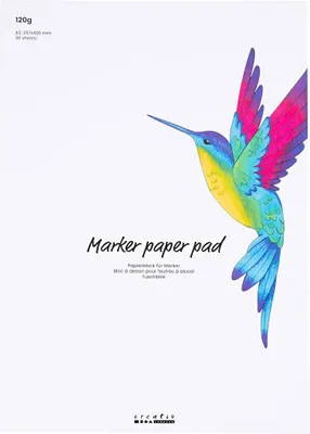 Produktbild von Creativ Company Papierblock A3 weiß für Marker - 30 Blatt Zeichenpapier