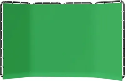 Zdjęcie produktu dla Zielone tło ekranu, materiał muślinowy, stabilny stojak, 240x400cm Zielony
