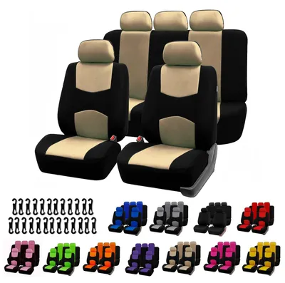 Imagen del producto de Juego de 5 fundas universales para asientos de coche, transpirables y resistentes a la suciedad
