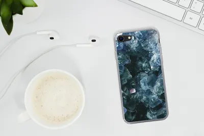 Produktbild von MuchoWow® Handyhülle Schutzhülle Hülle für iPhone SE 2022 Edelsteine und Mineralien - Kristall - Naturstein Silikon Softcase Handy Hülle - Schutzhülle