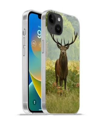 Produktbild von MuchoWow® Handyhülle Schutzhülle Hülle für Apple iPhone 14 Plus - Soft case Rothirsch - Natur - Grün Silikon Softcase Handy Hülle - Abbildung