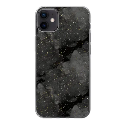 Produktbild von MuchoWow® Handyhülle Schutzhülle Hülle für iPhone 12 mini Marmor - Glitter - Gold - Schwarz - Muster Silikon Softcase Handy Hülle - Bild