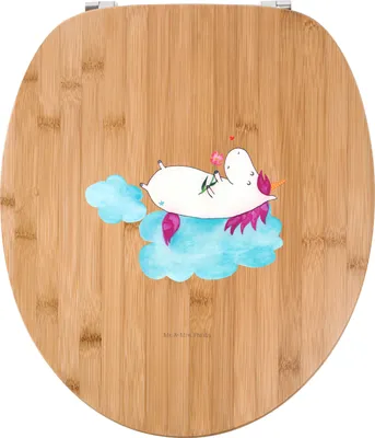 Produktbild von Mr. & Mrs. Panda WC Deckel Einhorn Verliebt - Transparent - Geschenk, Unicorn, Sitz, WC-Sitz, Liebe, Toilettendeckel, Freundin, Klobrille, Wolke, klo, Klo-Deckel