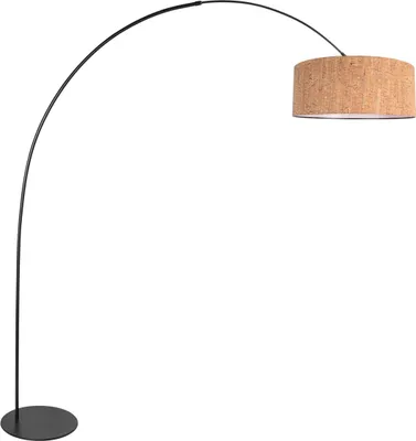 Produktbild von Anne Lighting - stehlampe - Curve - natürlich schwarz - metall textil - bogenlampe - E27 - 4340ZW