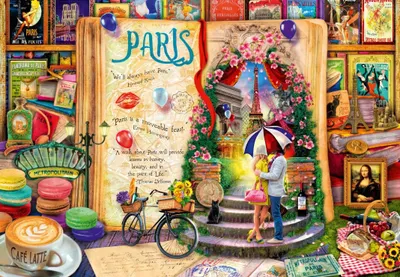 Produktbild von Bluebird Puzzle Puzzle Life is an Open Book Paris - 1000 Teile