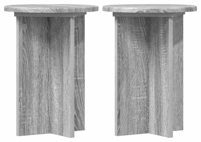 Imagen del producto de vidaXL Estantería para plantas, 2 unidades, color gris Sonoma, Ø29,5 x 40 cm, material de madera