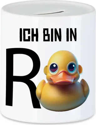 Produktbild von Ich bin in Rente Spardose Rentner Rentnerin Geschenk Ruhestand Quietscheente Wortwitz