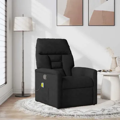 Obrázok produktu pre masážne kreslo vidaXL Black z mikrovlákna