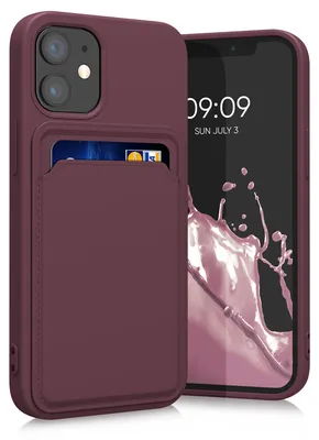 Produktbild von kwmobile Handyhülle für Apple iPhone 12 mini Hülle mit Kartenfach - TPU Case - Kabelloses Laden - Schutzhülle Cover in Tawny Red