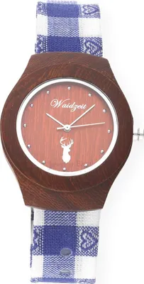 Produktbild von Waidzeit Damenarmbanduhr Holz PF01_BA0401 Pfau SARAH + Trachtenarmband klassisch