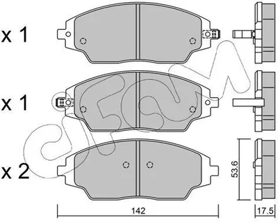 Produktbild von CIFAM Bremsbeläge Satz Vorne Bremsklötze für CHEVROLET AVEO Schrägheck (T300) 822-1008-0