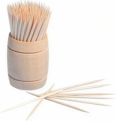 Produktbild von Zahnstocher 6,8 cm im Holzspender - 200 Stück