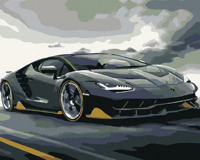Produktbild von Zuty - Malen nach Zahlen - LAMBORGHINI, 40x50 cm, mit Keilrahmen (bereits gespannt)