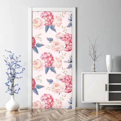 Produktbild von Dekorative Türposter selbstklebend Klebefolie Wandaufkleber Türaufkleber Rose Blumen 77 x 200 cm