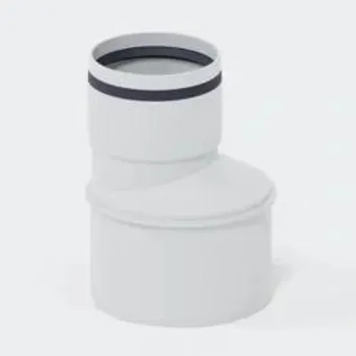Obrázek produktu pro POLOPLAST přechodová trubka, POLO-KAL 3S, 110/75 mm, redukční, spojka s těsněním, PP-MD, bílá, 1 kus.
