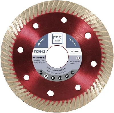 Produktbild von Diamanttrennscheibe TCN12 Naturstein Turbo - Ø 115 mm - 22,23 mm Bohrung