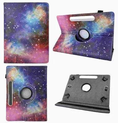Produktbild von Für Apple iPad Air 11 Zoll 2025 / 2024 360 Grad Motiv 26 Tablet Tasche Kunst Leder Etuis Hülle