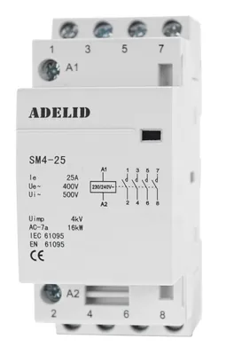 Produktbild von Schaltrelais Leitungsschutzschalter Installationsschütz 25A 4x NO Schließer Spule 230V AC