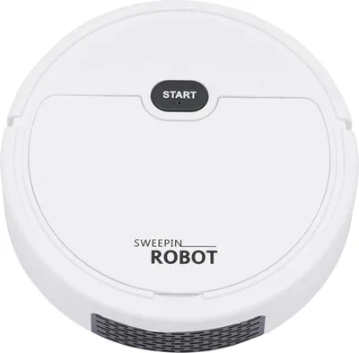 Produktbild von Weißer Saugroboter, Bodenreinigungsroboter, kabellos und automatisch, integrierter Akku, multifunktional