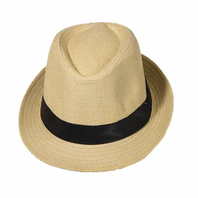 Produktbild von Panama Hut Fedora Strohhut Beige 58