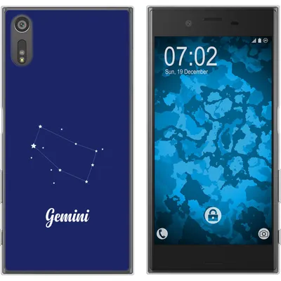 Produktbild von PhoneNatic Case kompatibel mit Sony Xperia XZs Silikon-Hülle SternzeichenGemini M12