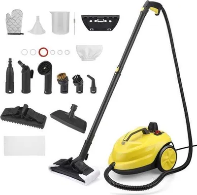 Immagine prodotto di Pulitore a vapore multifunzione - 2000W - modello a traino - per pavimenti e cucina - alta temperatura