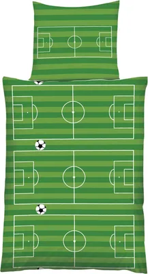 Produktbild von Bettwäsche - Grün - Weiß - 135 x 200 cm - mit Reißverschluss