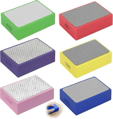 Produktbild von Set mit 6 Diamant Handschleifpads für das Schleifen von Glas und Fliesen