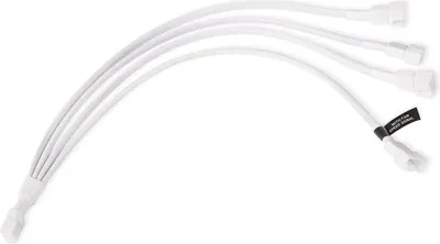 Produktbild von Y-Kabelsplitter 4-Pin auf 4x 4-Pin PWM, 30cm (weiß)