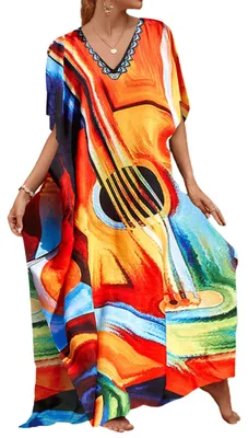 Produktbild von Damen Casual Strandkleid mit kurzen Ärmeln