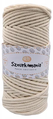 Obrázek produktu pro Sznurkomania Bavlněná šňůra 3mm 100m na makramé béžová