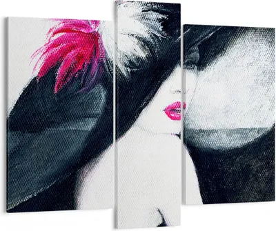Produktbild von Bild auf Leinwand - Leinwandbild - Frau Modell - 95x80cm - Wand Bild - Wanddeko - Wandbilder - Leinwanddruck - Bilder - Kunstdruck - Wanddekoration - Leinwand bilder - Wandkunst - CB95x80-4020