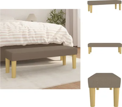 Produktbild von vidaXL Sitzbank Taupe 100x30x30 cm Stoff -  Sitzbänke