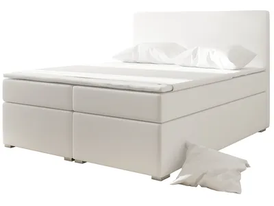 Produktbild von NABBI Gepolstert Doppelbett mit Stauraum Diana 180 - Weiß