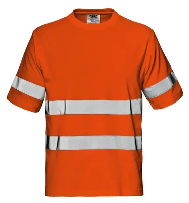 Immagine prodotto di Maglietta di sicurezza Sir Safety Light Mistral ad alta visibilità, riflettente, a maniche corte, da uomo, EN ISO 20471 Classe 2, taglia L, HI-VIS ARANCIONE