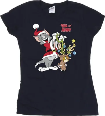 Produktbild von Tom & Jerry - T-Shirt für Damen BI43811 (XL) (Marineblau)