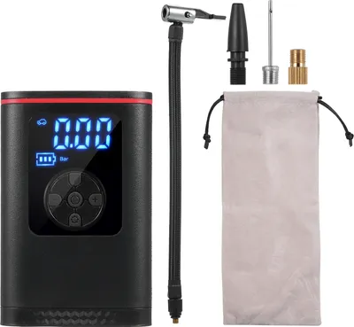 Zdjęcie produktu dla Elektryczna pompka powietrza do opon samochodowych z akumulatorem o pojemności 6000 mAh (3000 mAh * 2) Wyświetlacz LCD 150 PSI 7,4 V Elektryczna pompka powietrza do opon samochodowych, motocyklowych, rowerowych i kulowych