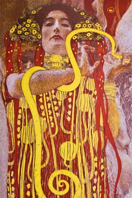 Zdjęcie produktu dla Gustav Klimt Art Print Picture - Hygieia, Detail from Medicine, 1900-1907 (180 x 120 cm)