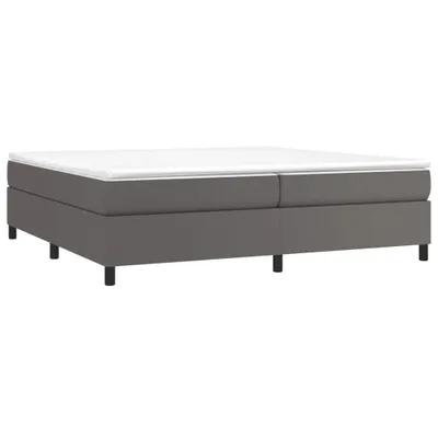Obrázek produktu pro vidaXL Box spring bed frame grey 200x200 cm Imitace kůže