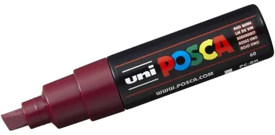 Produktbild von POSCA uni PC-8K, 1 Stück(e), Rot, Meißel, Schwarz, Rot, 8 mm, Tinte auf Wasserbasis