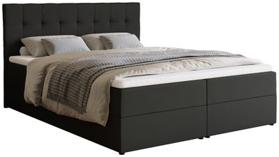 BroMARKT Boxspringbett DETROIT mit 2 Bettkasten, Bonell-Matratze, Polsterbett, Bett (Anthrazit, Cosmic 100, 160 x 200 cm)