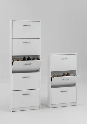 Immagine prodotto di Armadio per scarpe bianco, per 3 paia di scarpe, salvaspazio, ideale per ingresso e corridoio