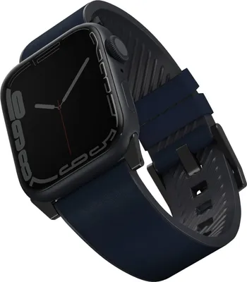 Immagine prodotto di Uniq Pasek Straden Apple Watch Series 1/2/3/4/5/6/7/8/9/10/Se2/Ultra/Ultra 2 42/44/45/49Mm Cinturino ibrido in pelle Niebieski/Blu