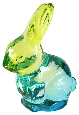 Produktbild von Werner Voß Dekorationsobjekt Kristall Hase Blau Grün (13cm)