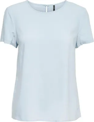 Produktbild von ONLY 15197495, Top (Kleidung), Erwachsener, Weiblich, Blau, Blue / Cashmere Blue, Runder Halsausschnitt