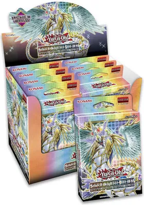 A display box of Yu-Gi-Oh! Structure Decks, with one deck box shown in the foreground.
