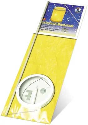 Produktbild von Laternen-Bastelset 5 Strohseide gelb 20x15,3cm